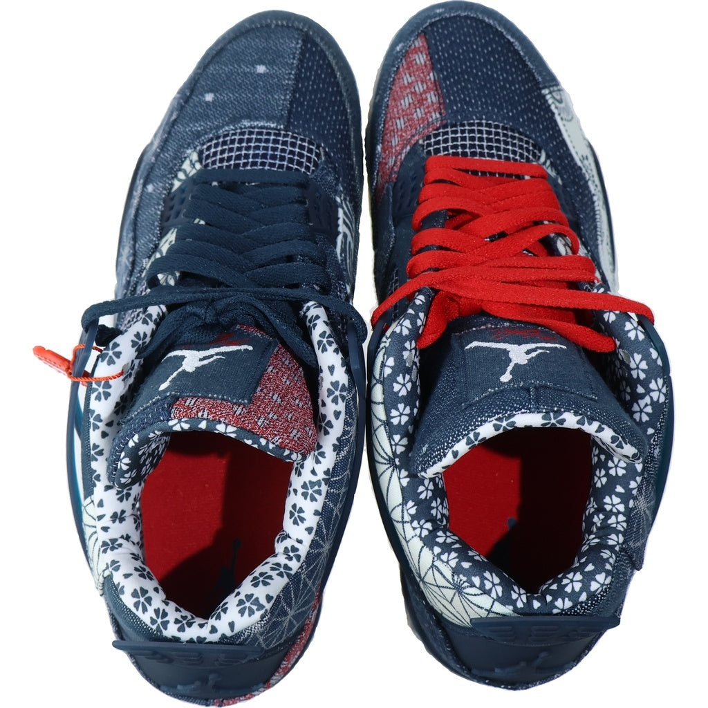 NIKE(ナイキ) AIR JORDAN 4 RETRO SE SASHIKO Deep Ocean CW0898-400 エアジョーダン4 レトロ 刺し子 ディープオーシャン US10.5/28.5cm インディゴ
