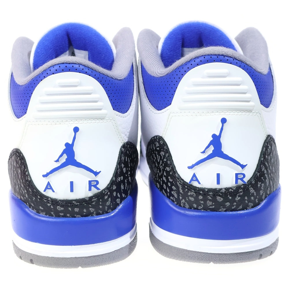 NIKE(ナイキ) AIR JORDAN 3 RETRO Racer Blue エアジョーダン3 レーサーブルー ハイカットスニーカー ホワイト US11/29cm CT8532-145