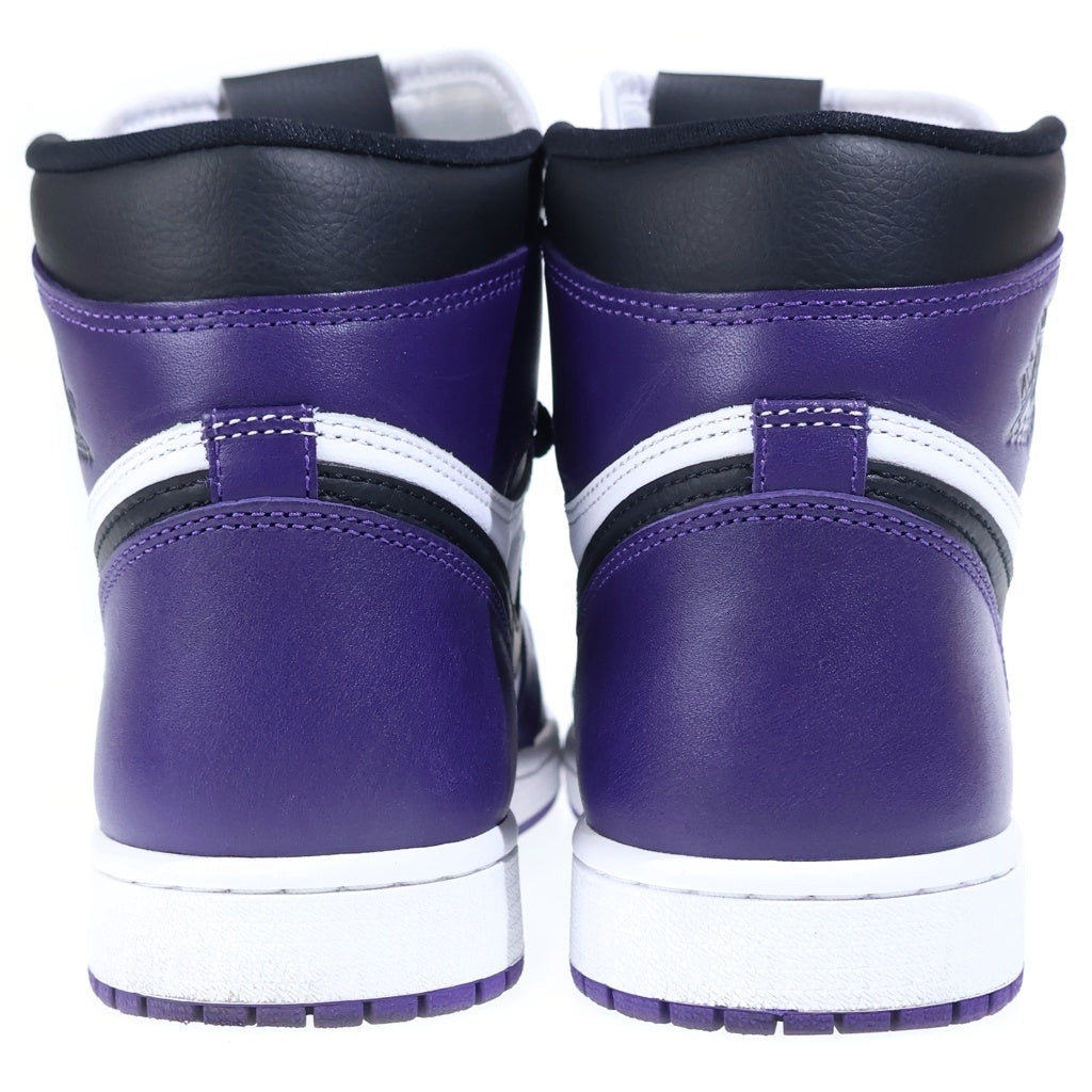 NIKE(ナイキ) AIR JORDAN 1 RETRO HIGH OG COURT PURPLE 555088-500 エアジョーダン1 レトロ コートパープル ハイカットスニーカー ホワイト/パープル US9.5/27.5cm