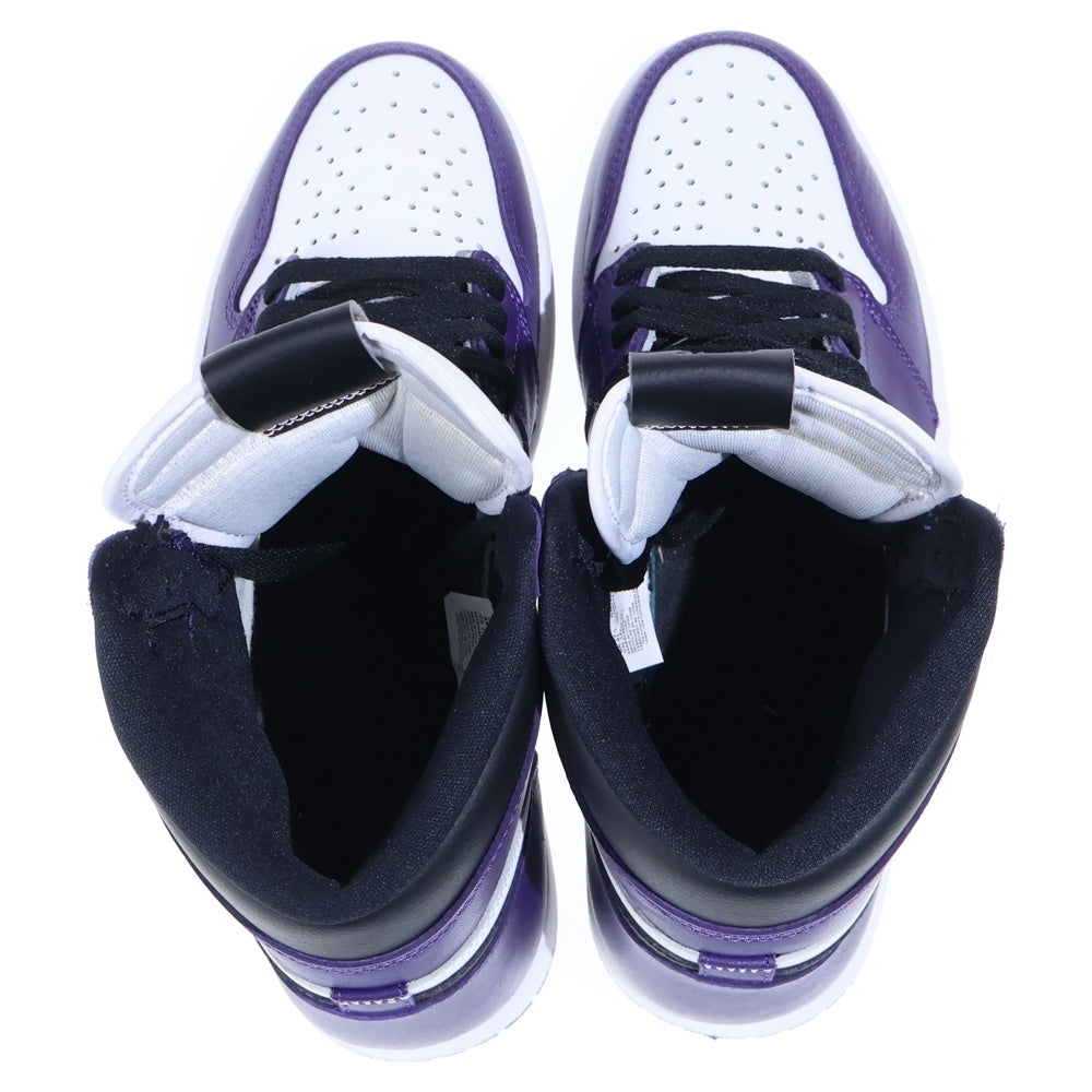 NIKE(ナイキ) AIR JORDAN 1 RETRO HIGH OG COURT PURPLE 555088-500 エアジョーダン1 レトロ コートパープル ハイカットスニーカー ホワイト/パープル US9.5/27.5cm