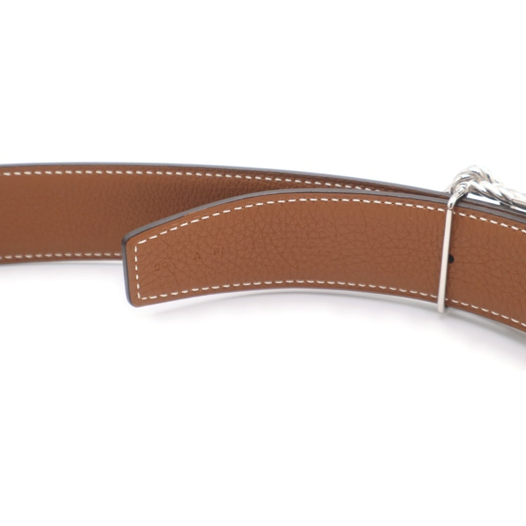 HERMES(エルメス) コードバックル リバーシブル レザー ベルト A刻印