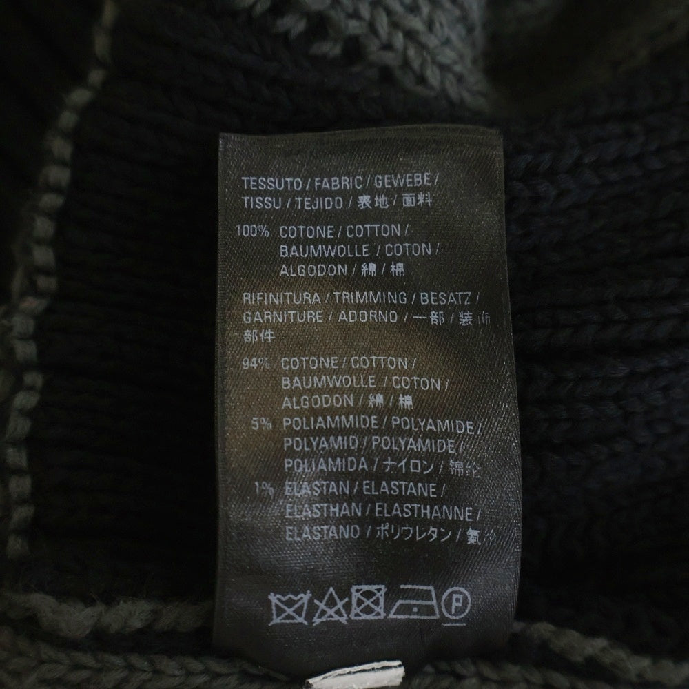 BALENCIAGA(バレンシアガ) チェック コットン ニット セーター ブラック/グレー 646679 T3192