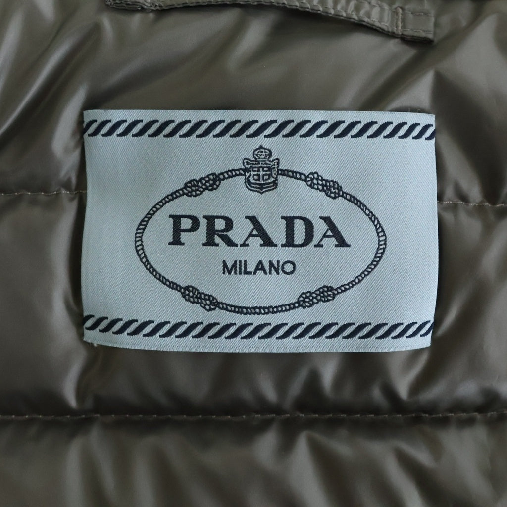 PRADA(プラダ) 三角ロゴプレート ジップアップ ダウンジャケット ホワイト レディース 29X009 R212 11HU