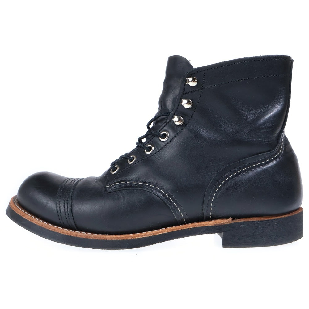 RED WING(レッド ウイング) IRON RANGER アイアンレンジャー レースアップブーツ ブラック US7.5/25.5cm 8084