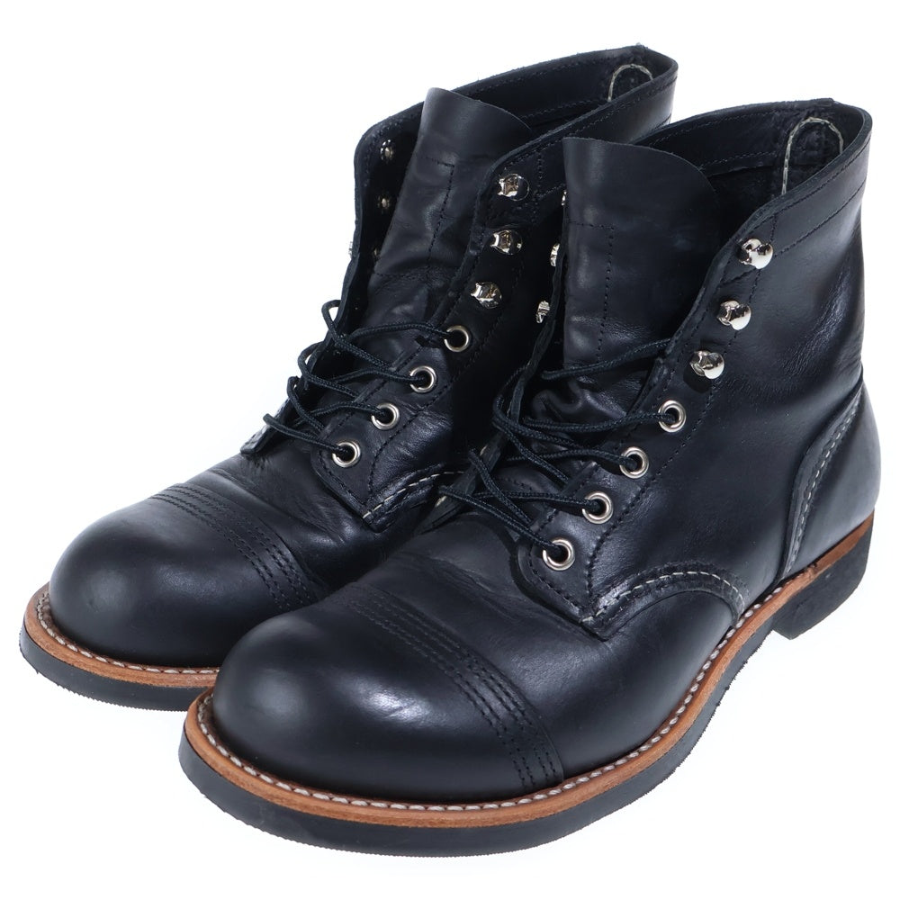 RED WING(レッド ウイング) IRON RANGER アイアンレンジャー レースアップブーツ ブラック US7.5/25.5cm 8084