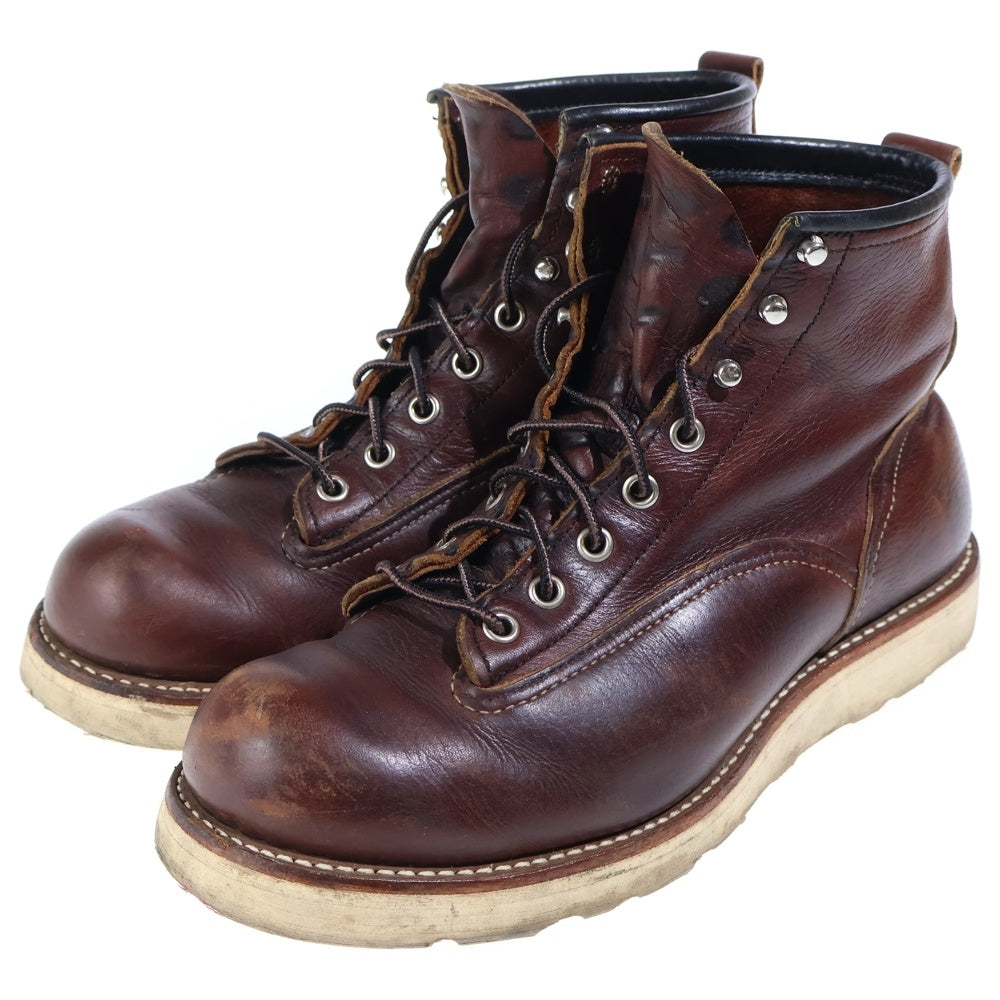 RED WING(レッド ウイング) LINEMAN BOOTS ラインマン レースアップ ブーツ ブラウン US8/26cm 2906