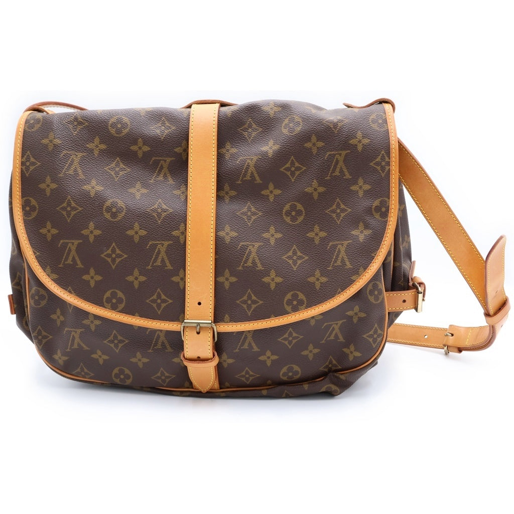 LOUIS VUITTON(ルイヴィトン) ソミュール35 モノグラム総柄 ショルダーバッグ ブラウン M42254/AR1915