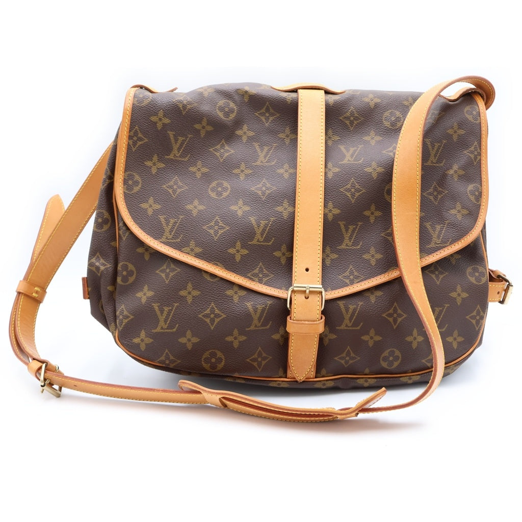 LOUIS VUITTON(ルイヴィトン) ソミュール35 モノグラム総柄 ショルダーバッグ ブラウン M42254/AR1915