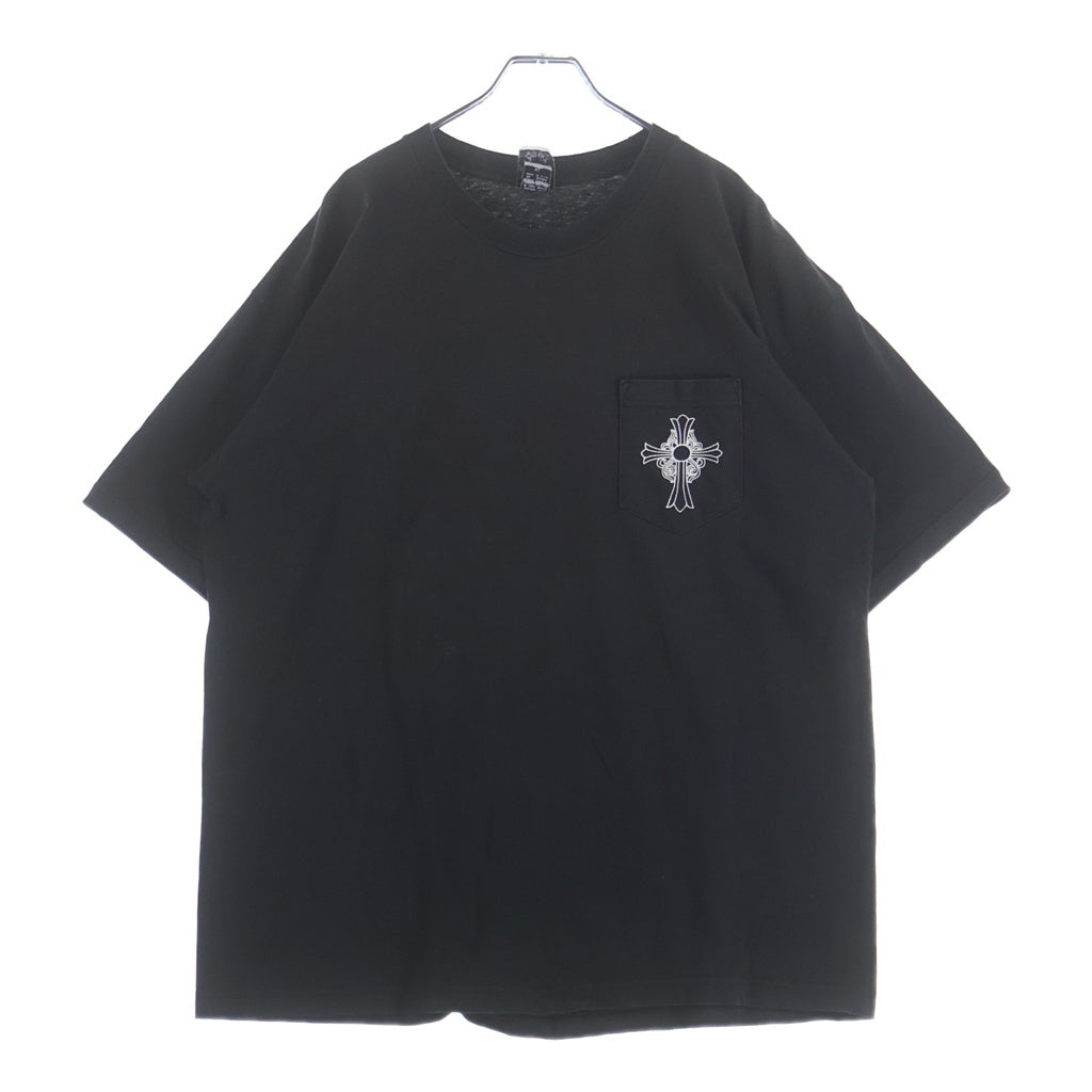 CHROME HEARTS(クロムハーツ) OLD CH T-SHIRT オールド ニューヨーク限定 フローラルクロス クルーネック 半袖Tシャツ カットソー ブラック