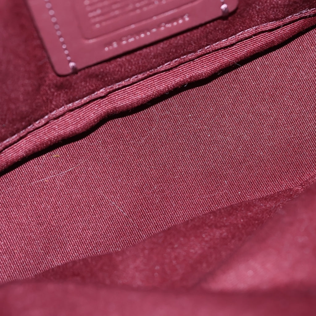 COACH(コーチ) ナイロン ぺブルレザー コート ルーシング シャーリング クロスボディ ショルダーバッグ ピンク レディース