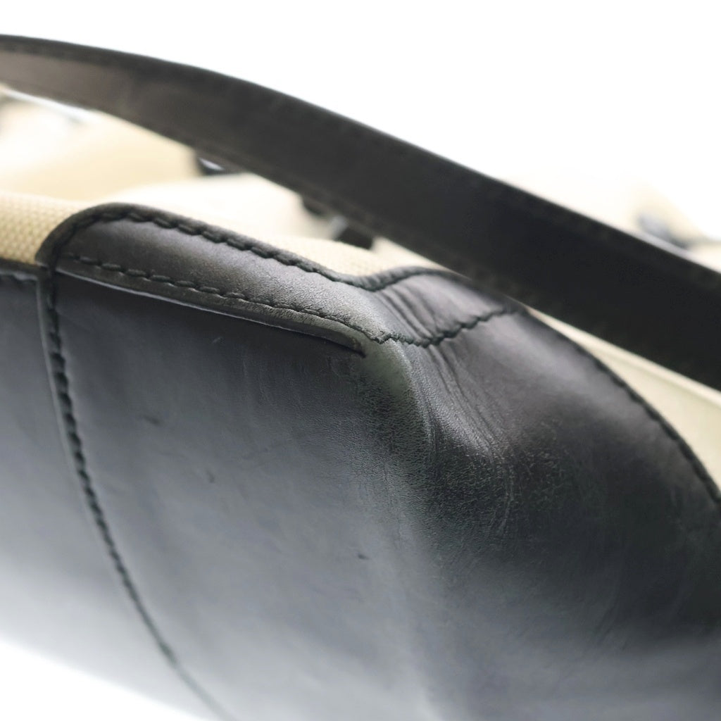 BALENCIAGA(バレンシアガ) ネイビーカバス キャンバス ショルダーバッグ アイボリー/ブラック 538735 レディース