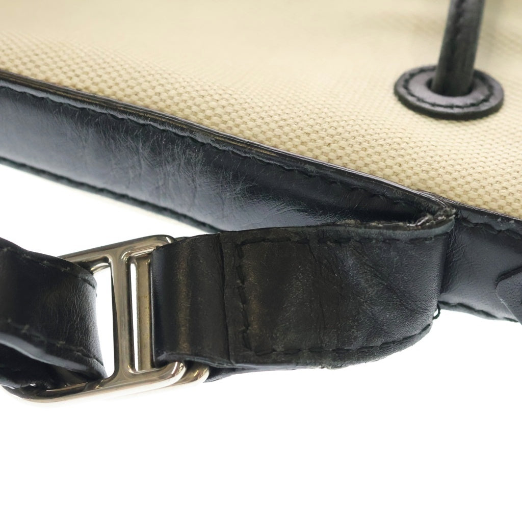 BALENCIAGA(バレンシアガ) ネイビーカバス キャンバス ショルダーバッグ アイボリー/ブラック 538735 レディース