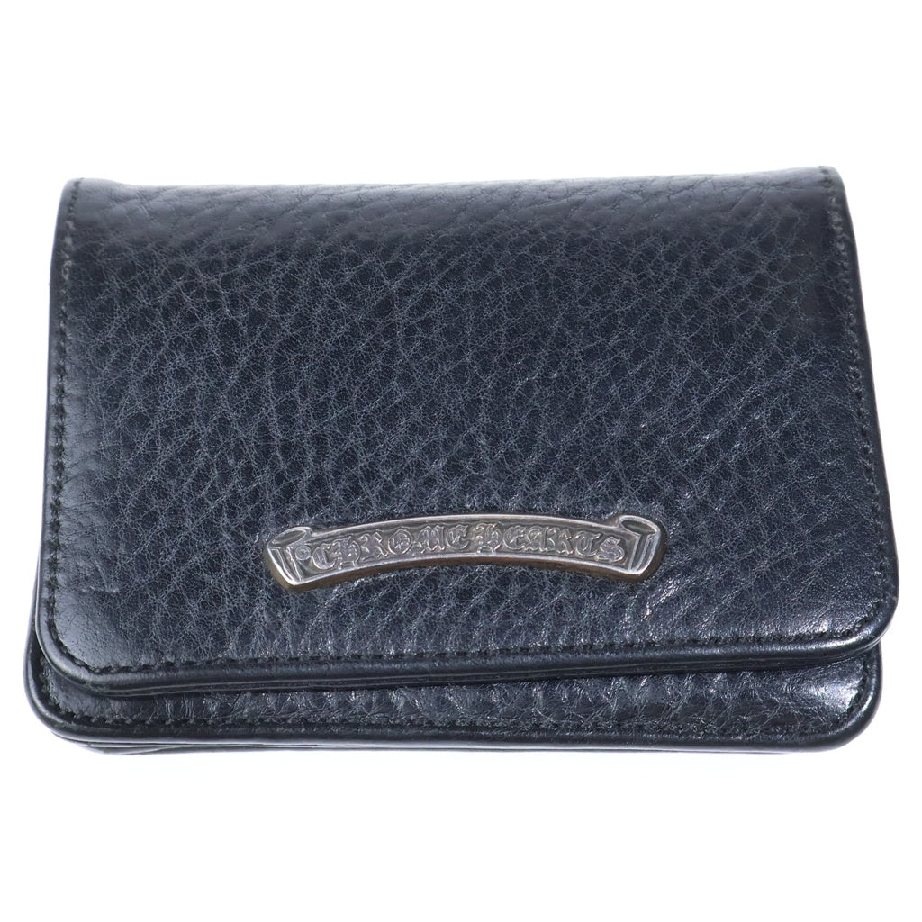 CHROME HEARTS(クロムハーツ) CRD CSE3PKTWDV1 アーチロゴプレート3ポケットレザーカードケース ブラック