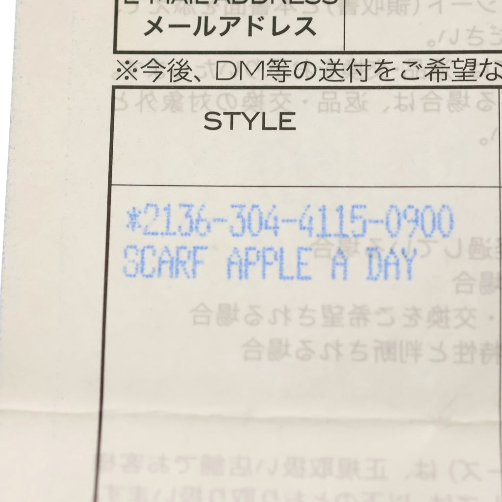CHROME HEARTS(クロムハーツ) SCARF APPLE A DAY CH 刺繍 ウールスカーフ ストール マフラー ブラック