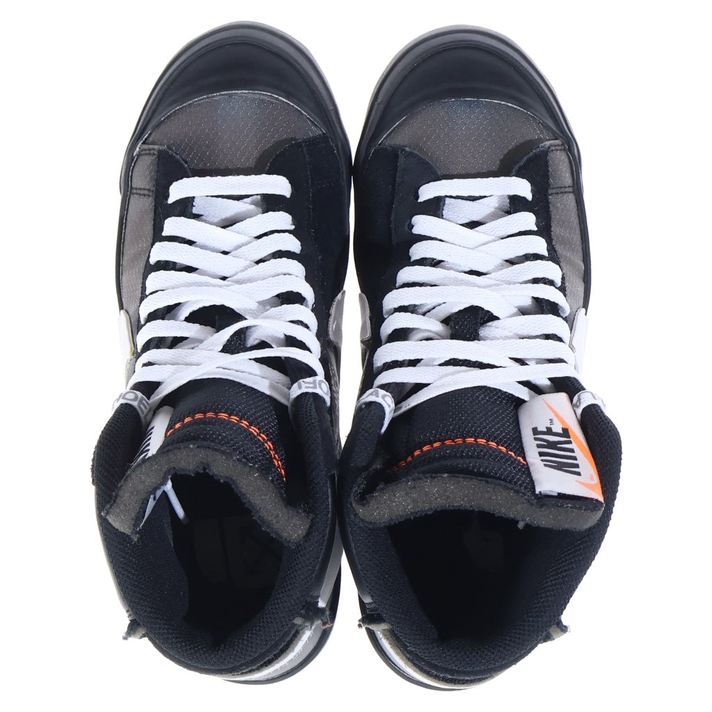 NIKE(ナイキ) ×OFF-WHITE BLAZER STUDIO MID GRIM REAPER オフホワイト ブレーザースタジオ ミッドグリムリーパー スニーカー シューズ ブラック US6.5/24.5cm AA3832-001 レディース