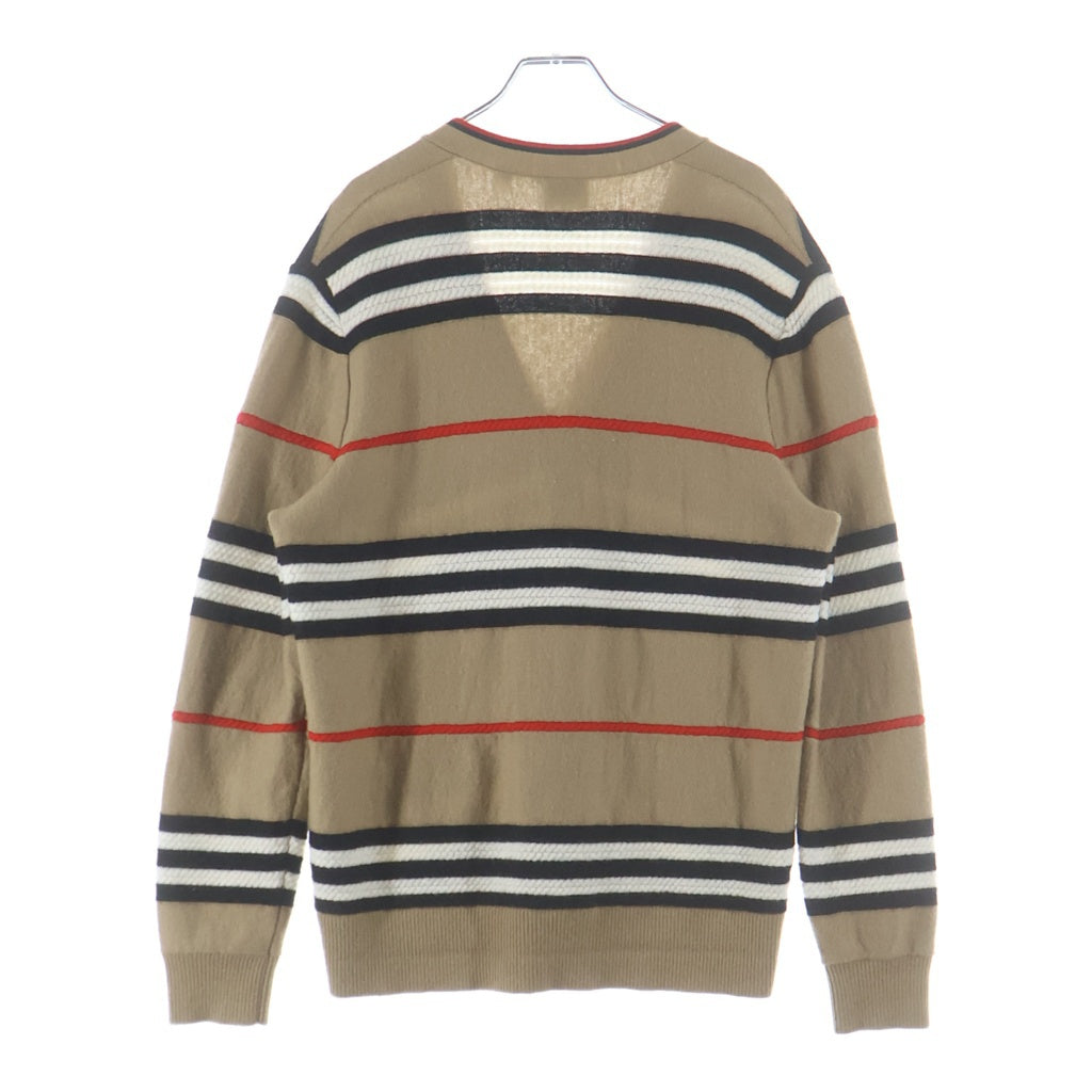BURBERRY(バーバリー) ボーダーニットカーディガン ブラウン レディース 8084328