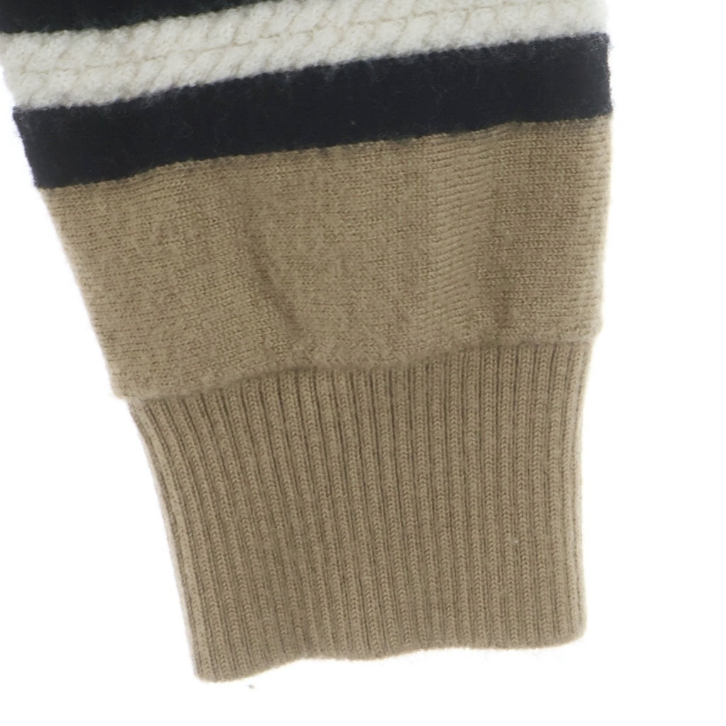 BURBERRY(バーバリー) ボーダーニットカーディガン ブラウン レディース 8084328