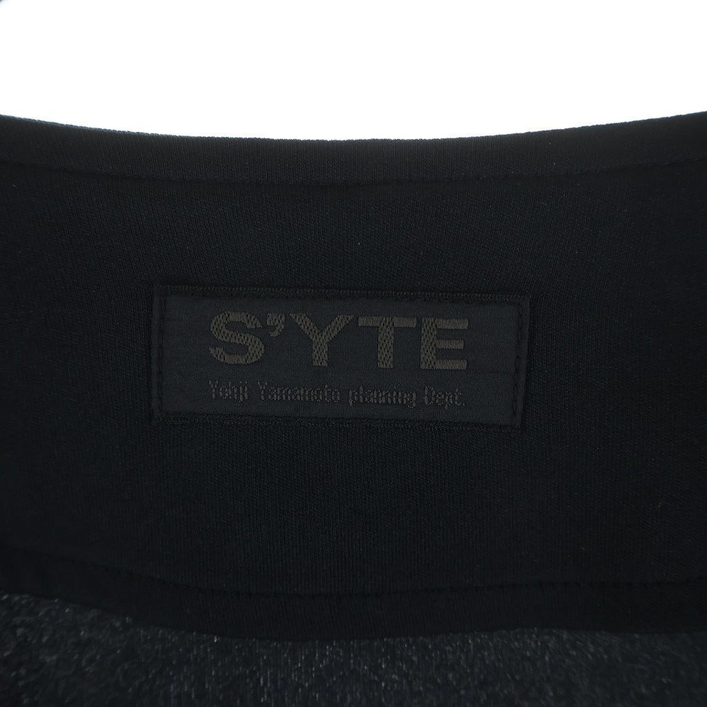 s'yte(サイト) 変形 ジップアップ ロングコート ブラック UI-Y04-906