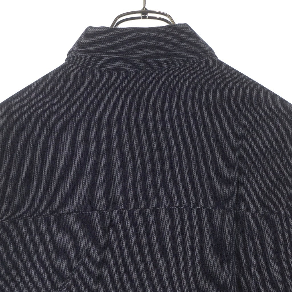 Yohji Yamamoto POUR HOMME(ヨウジヤマモト プールオム) 襟変形 フロント ポケット 長袖シャツ グレー H0-B27-208