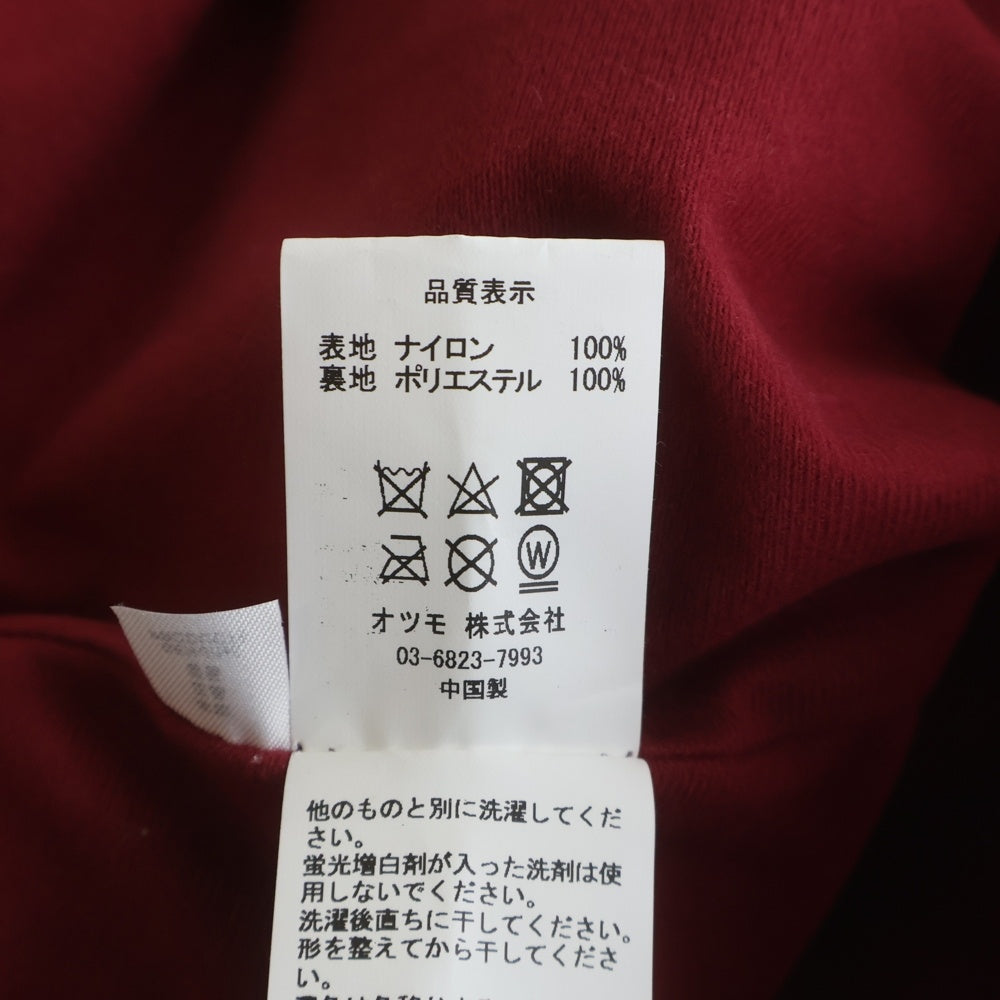 WASTED YOUTH(ウェイステッドユース) COACH JACKET 背面ロゴプリント ナイロン コーチジャケット ボルドー WY27JK001