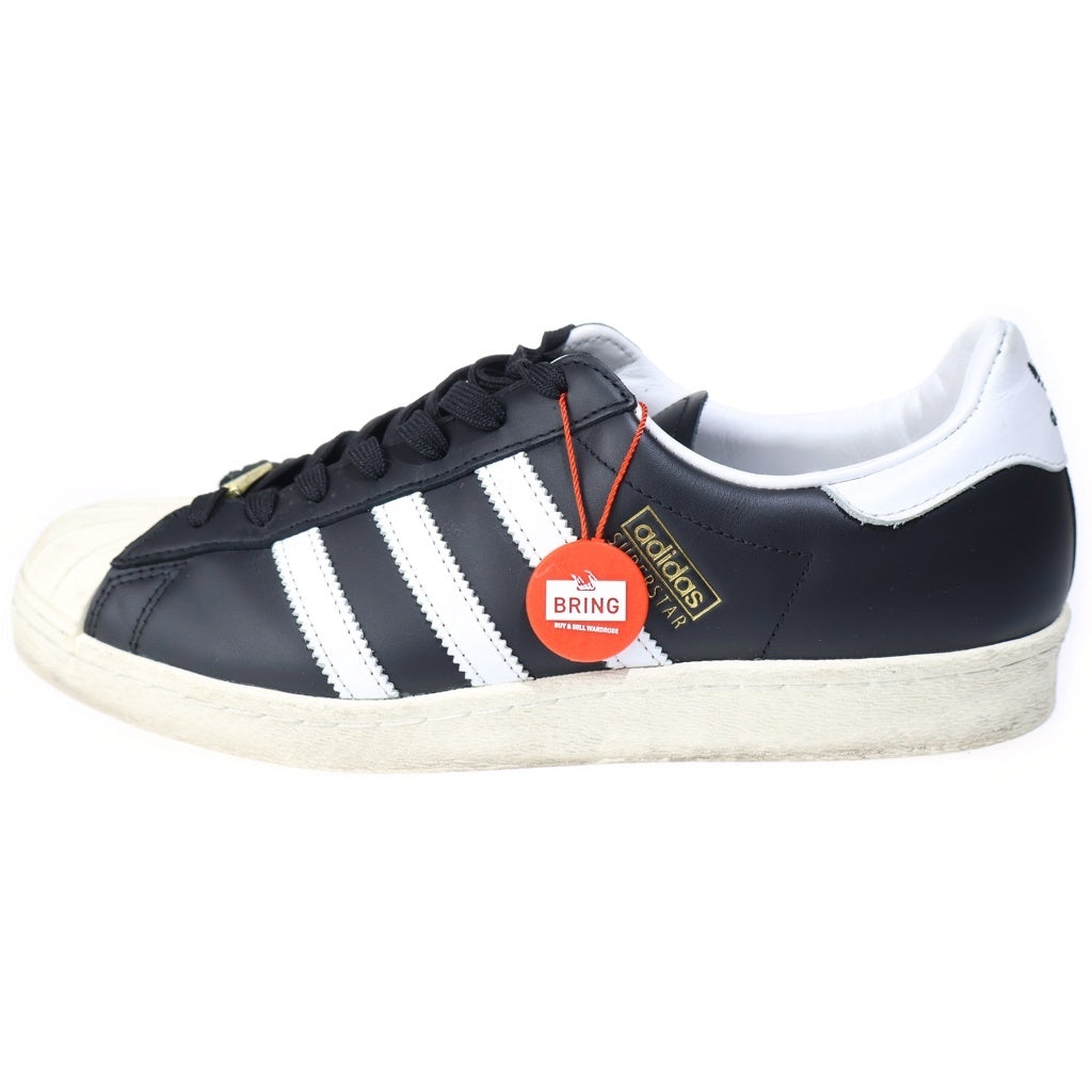 adidas(アディダス) ×A BATHING APE SS80S SUPERSTAR アベイジングエイプ スーパースター レザー ローカットスニーカー ブラック US10.5/28.5cm IF2385