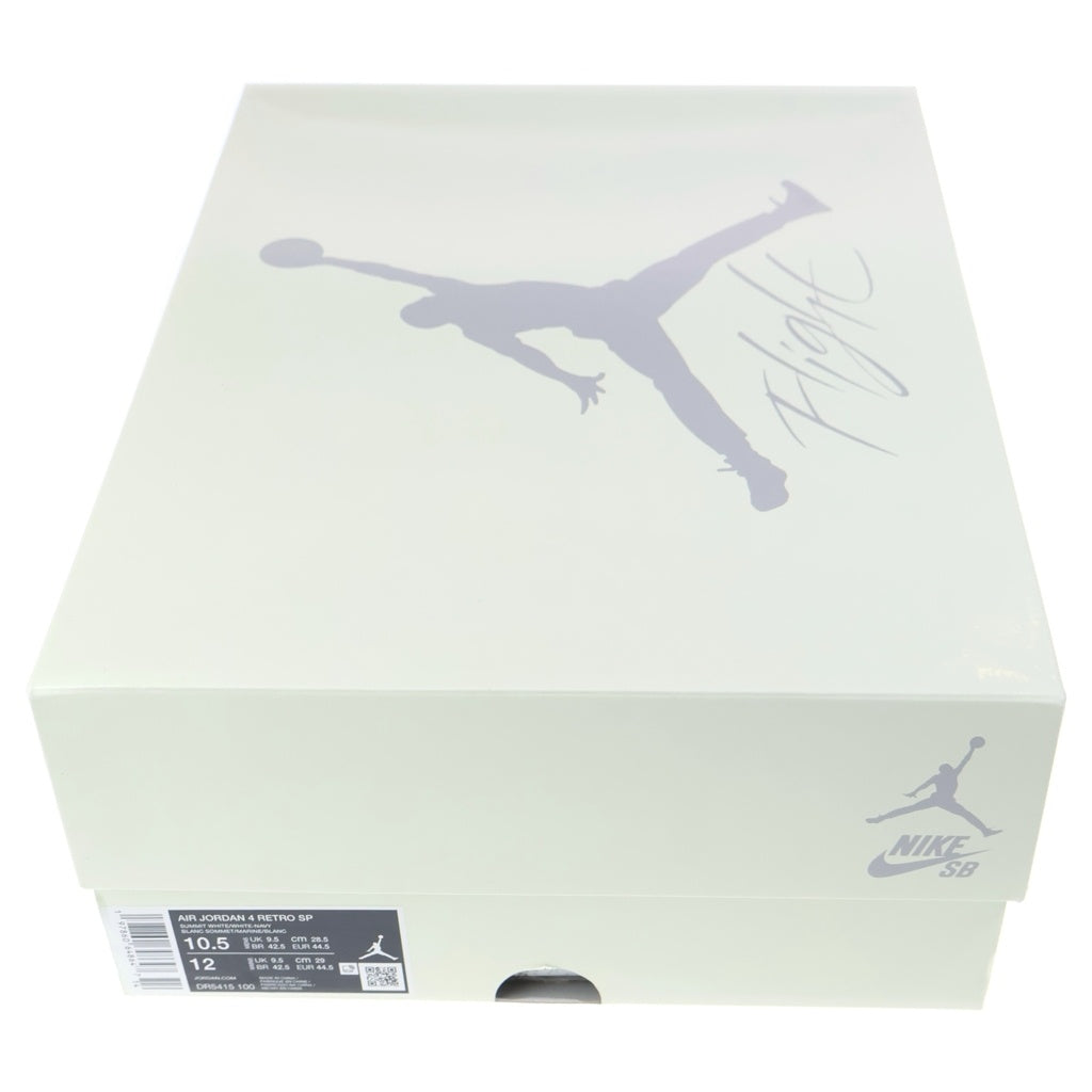 NIKE(ナイキ) AIR JORDAN 4 RETRO SP SUMMIT WHITE エアジョーダン4 レトロ サミットホワイト ミッドカットスニーカー ホワイト/ブルー US10.5/28.5cm DR5415-100