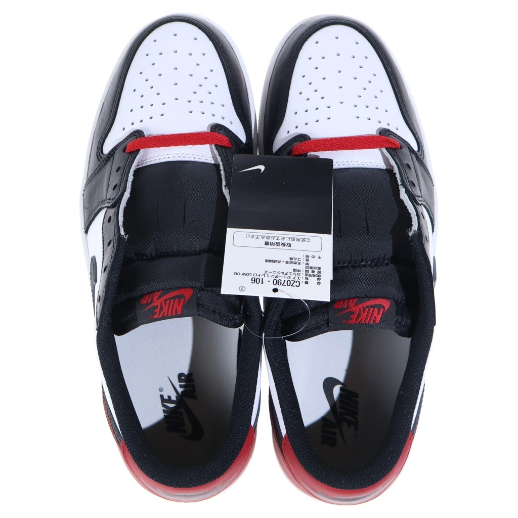 NIKE(ナイキ) AIR JORDAN 1 RETRO LOW OG BLACK TOE エアジョーダン1 ブラックトゥ ローカットスニーカー ホワイト/ブラック/レッド US10.5/28.5cm CZ0790-106