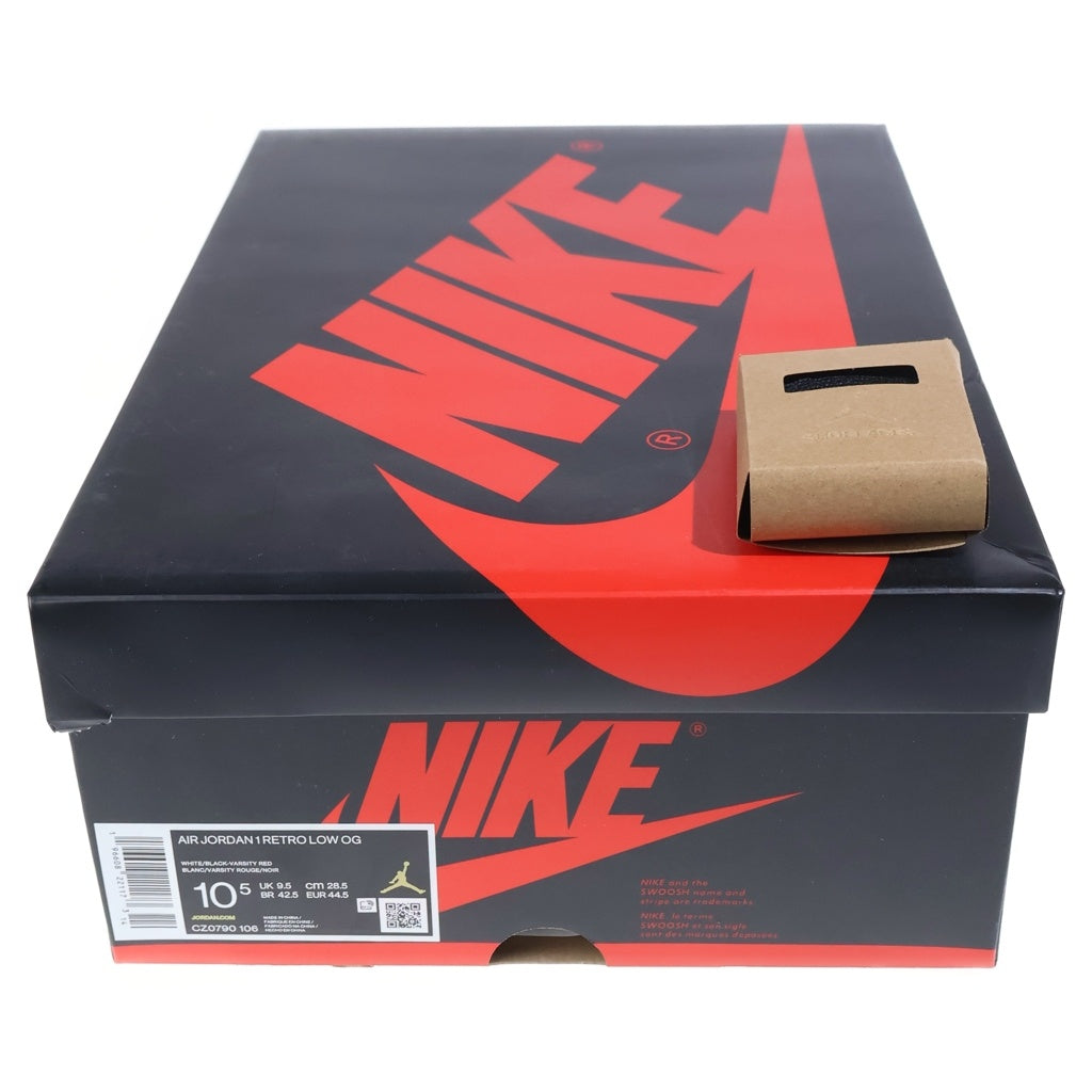 NIKE(ナイキ) AIR JORDAN 1 RETRO LOW OG BLACK TOE エアジョーダン1 ブラックトゥ ローカットスニーカー ホワイト/ブラック/レッド US10.5/28.5cm CZ0790-106
