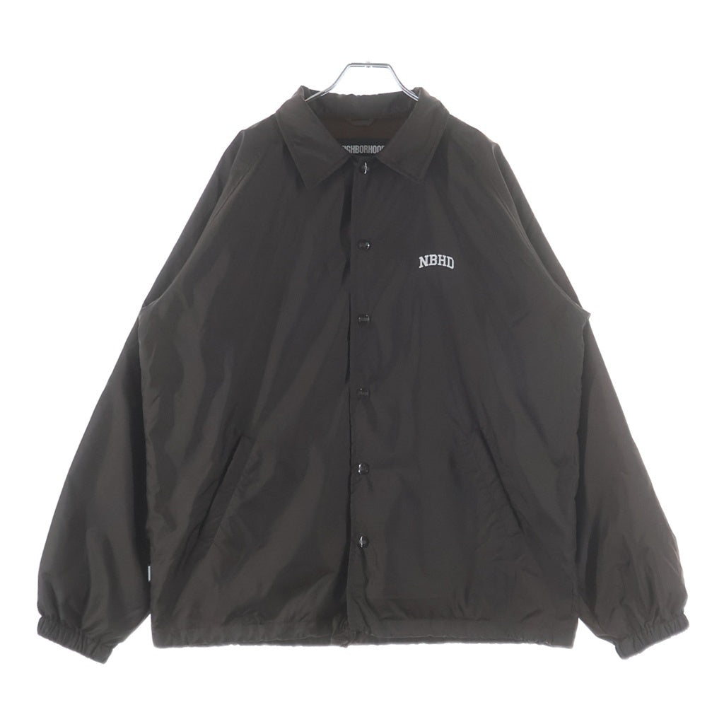 NEIGHBORHOOD(ネイバーフッド) 21AW BROOKS / N-JKT ロゴ刺繍 ナイロン コーチジャケット ブルゾン 212TSNH-JKM01