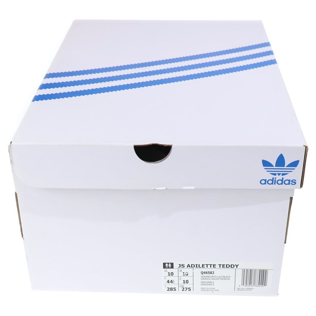 adidas(アディダス) ×JEREMY SCOTT ADILETTE TEDDY ORANGE ジェレミースコット アディレッタ テディ オレンジ ラバー スライドサンダル イエロー US10/28.5cm Q46582