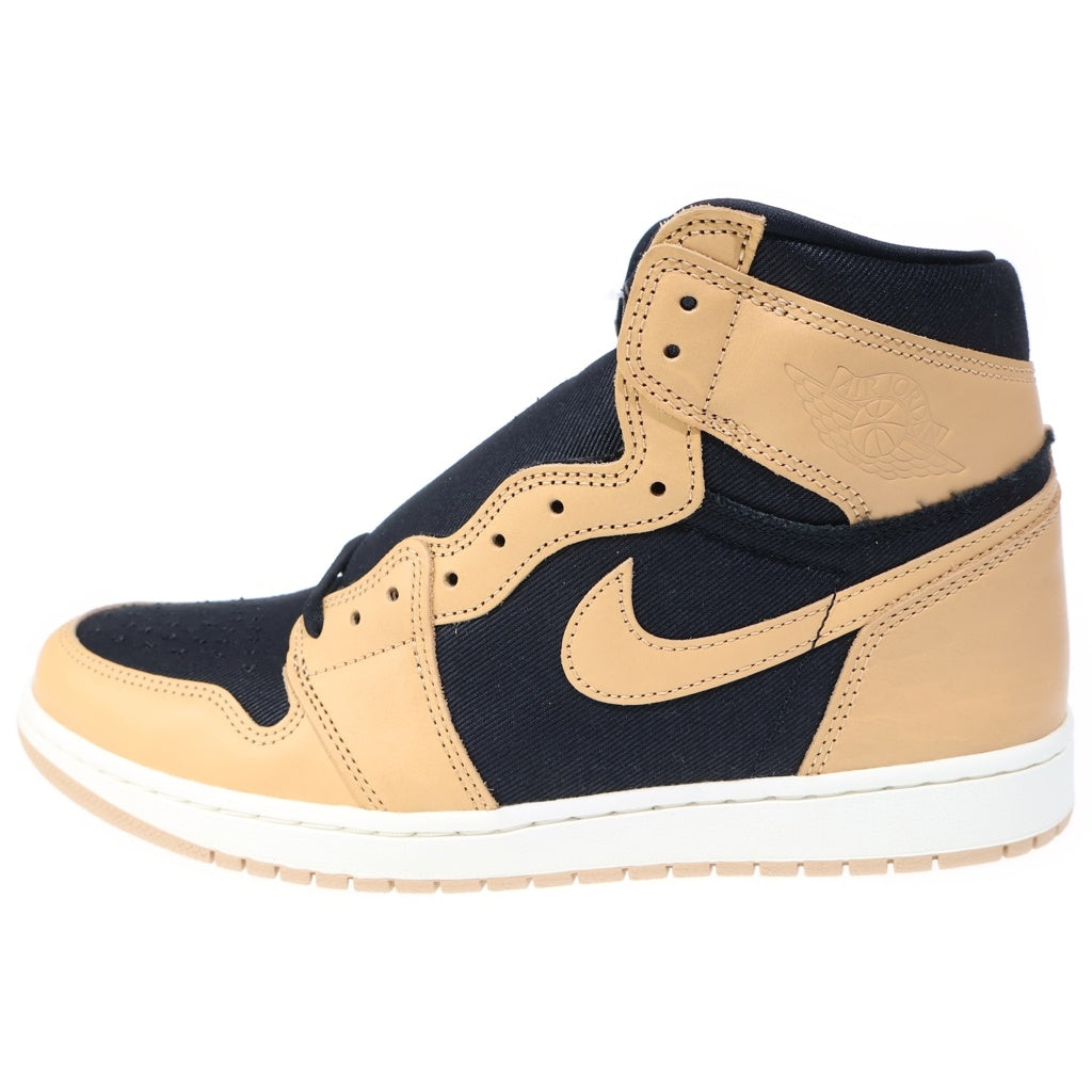 NIKE(ナイキ) AIR JORDAN 1 RETRO HIGH OG VACHETTA TAN エアジョーダン1 レトロ ハイ バケッタ タン ハイカットスニーカー ブラック/ベージュ US11.5/29.5cm 555088-202