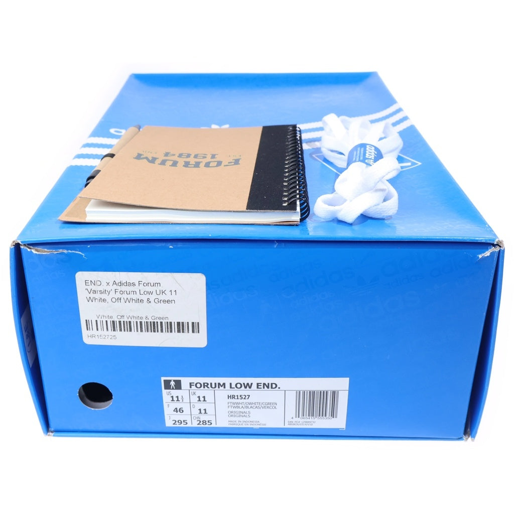 adidas(アディダス) ×END FORUM LOW フォーラムローエンド ローカットスニーカー シューズ ホワイト/グリーン US11.5/29.5cm HR1527