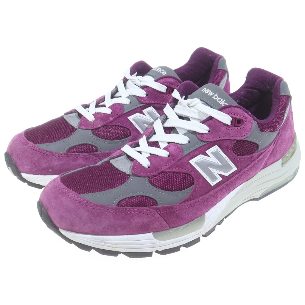 New Balance(ニューバランス) M992BA スウェード ローカットスニーカー パープル US10.5/28.5cm
