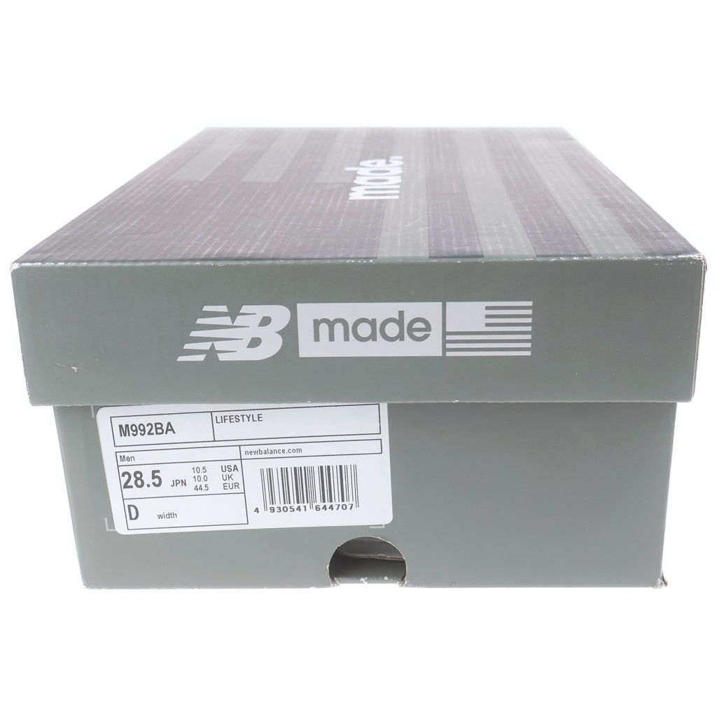 New Balance(ニューバランス) M992BA スウェード ローカットスニーカー パープル US10.5/28.5cm