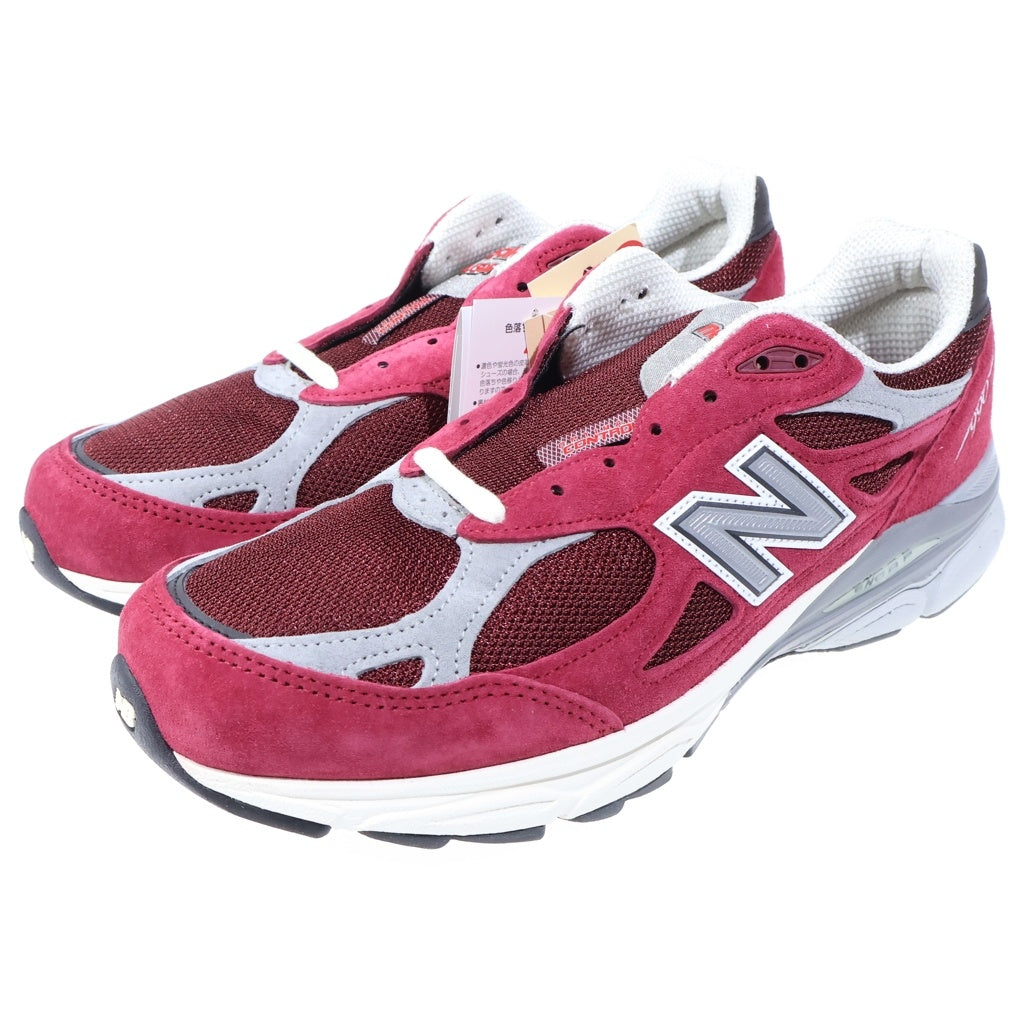 New Balance(ニューバランス) M990TF03 スウェード ローカットスニーカー レッド US10.5/28.5cm