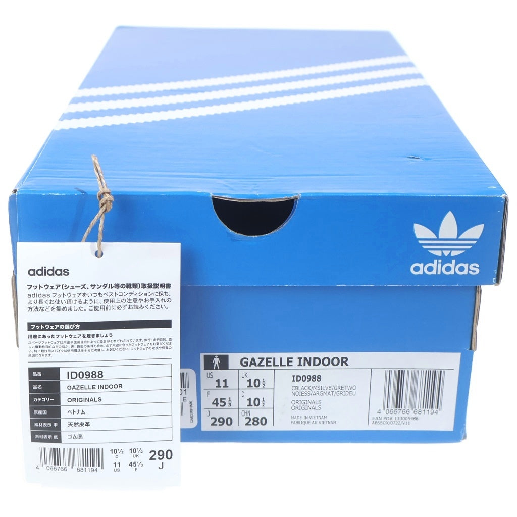 adidas(アディダス) BILLY'S別注 GAZELLE INDOOR CORE BLACK ガゼル インドア コアブラック スウェード ローカットスニーカー ブラック US11/29cm ID0988