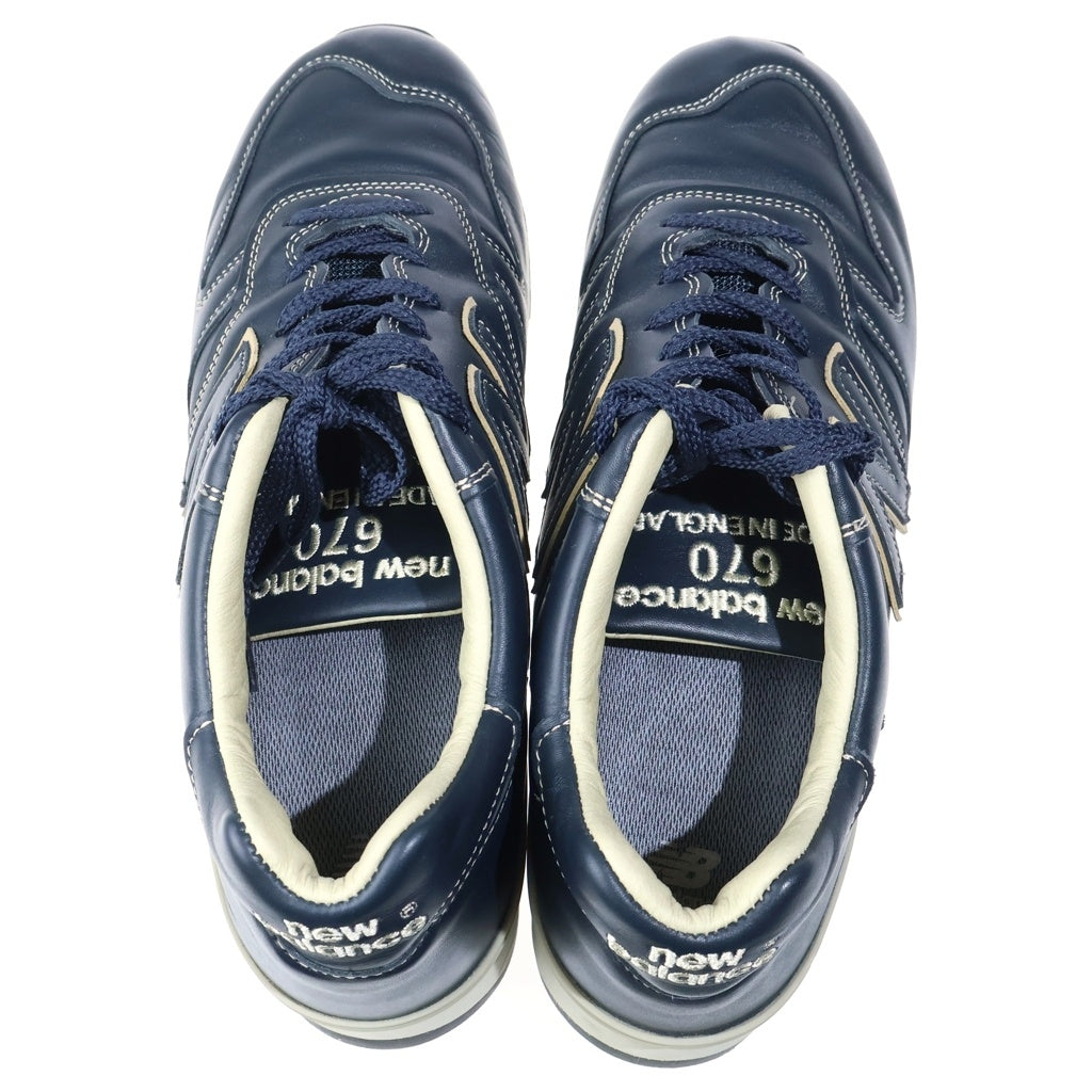 New Balance(ニューバランス) M670NVY レザーローカットスニーカー ネイビー US11/29cm