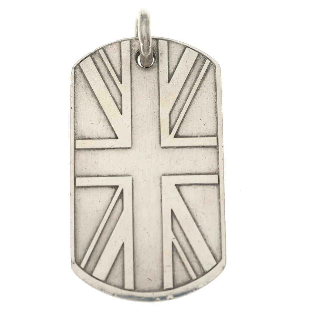 CHROME HEARTS(クロムハーツ) D TAG LRG UNION JACK ユニオン ジャック ラージ ドックタグ ネックレストップ シルバー レディース