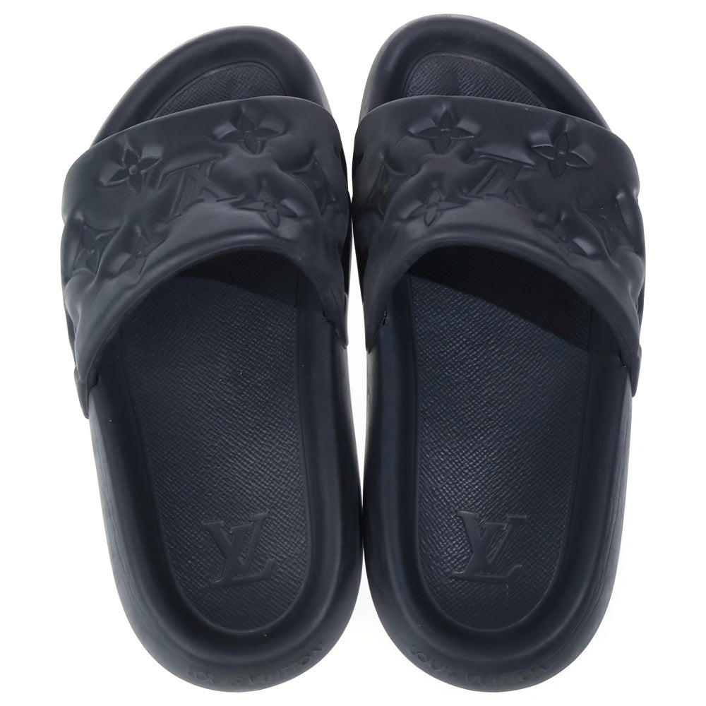 LOUIS VUITTON(ルイヴィトン) ウォーターフロントライン モノグラムラバーサンダル ブラック 7