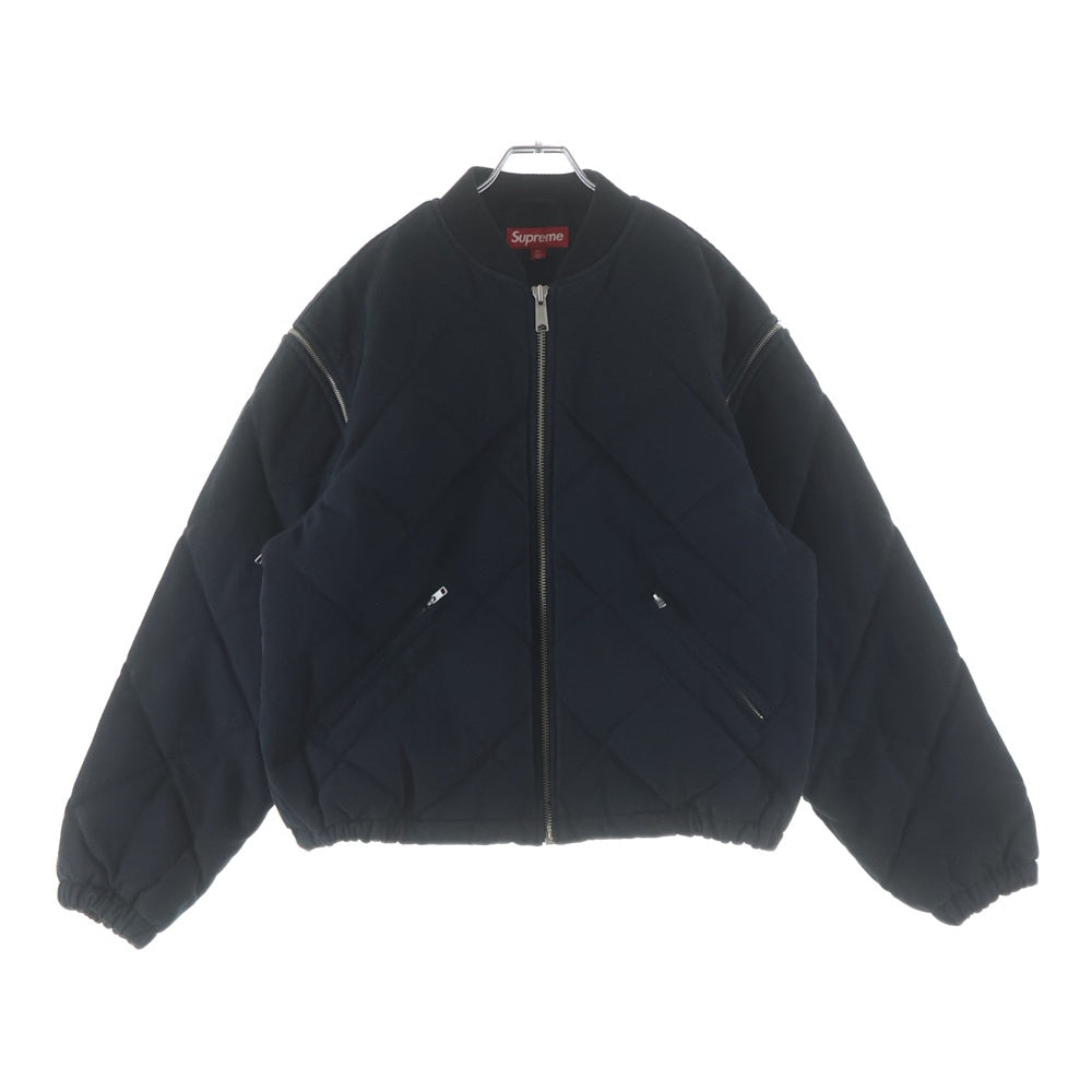 SUPREME(シュプリーム) 25AW Zip Off Sleeve Quilted Bomber Jacket ジップオフ スリーブ ボンバージャケット ブルゾン ブラック