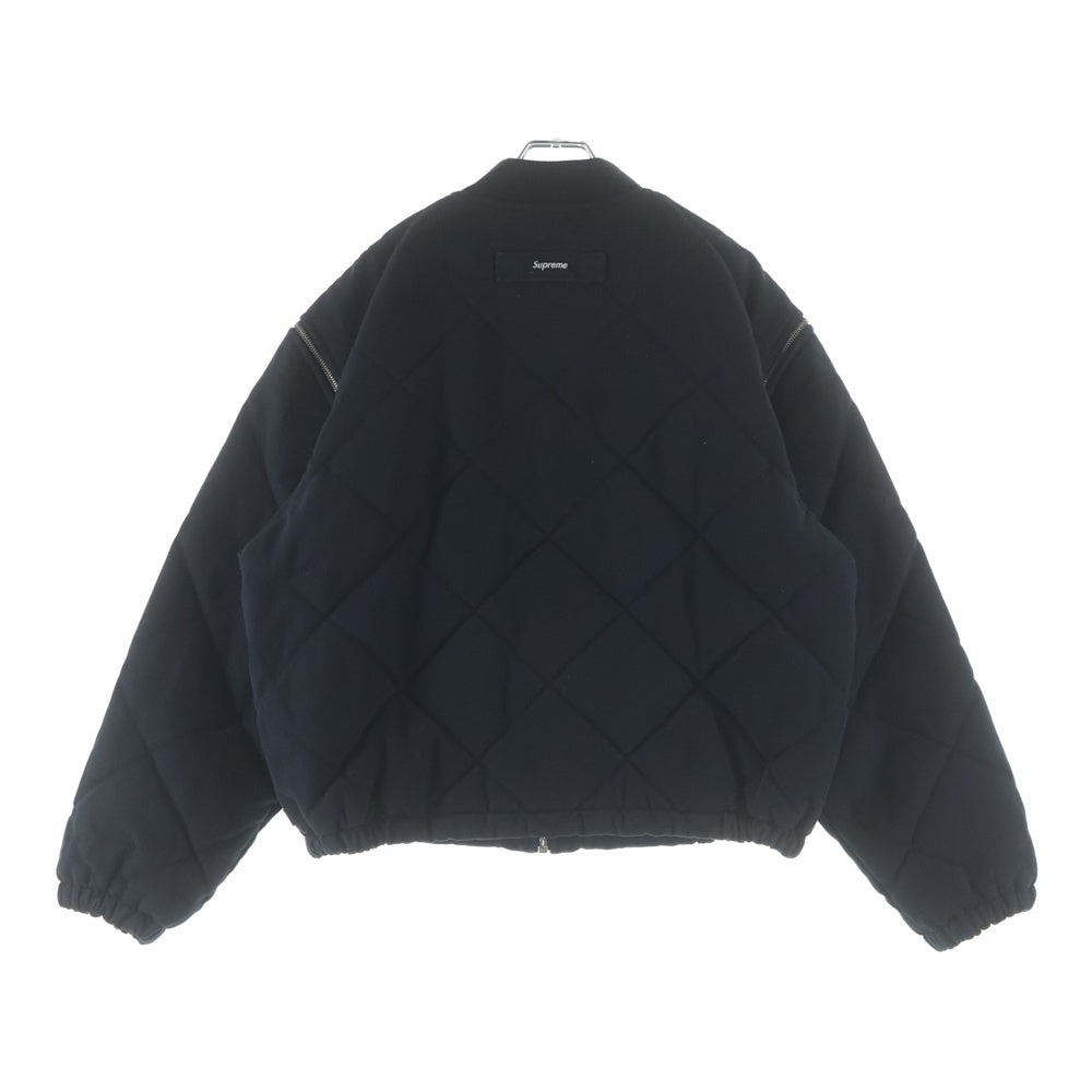 SUPREME(シュプリーム) 25AW Zip Off Sleeve Quilted Bomber Jacket ジップオフ スリーブ ボンバージャケット ブルゾン ブラック