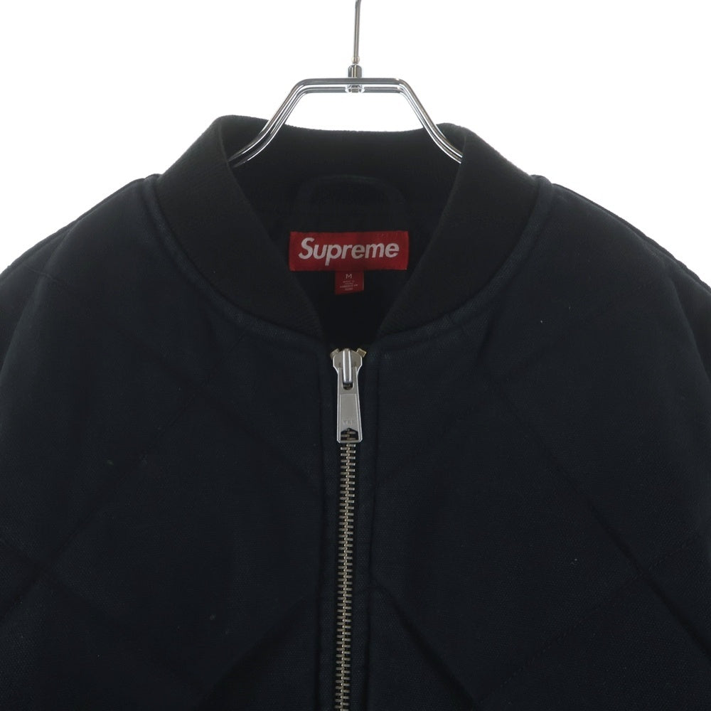 SUPREME(シュプリーム) 25AW Zip Off Sleeve Quilted Bomber Jacket ジップオフ スリーブ ボンバージャケット ブルゾン ブラック