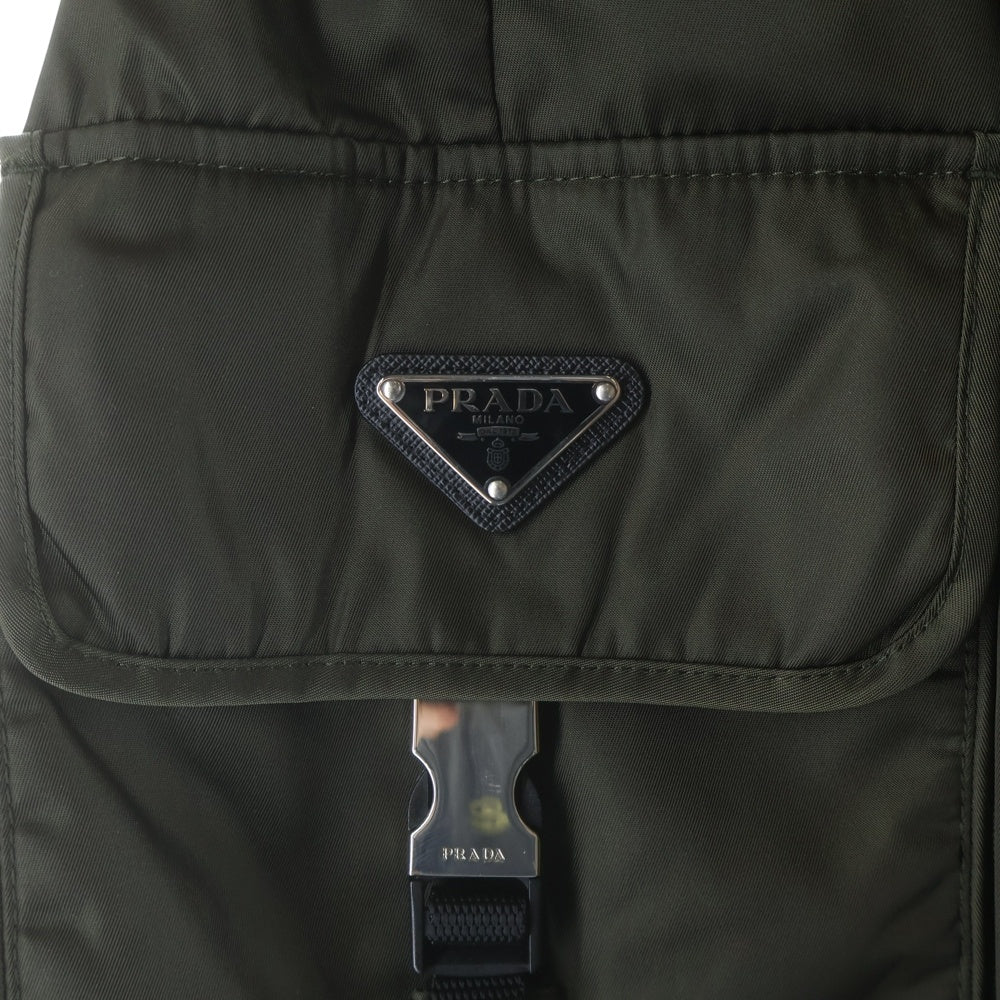 PRADA(プラダ) Re-Nylon リナイロン トライアングルロゴプレート バミューダ カーゴ ショートパンツ ハーフパンツ ショーツ カーキ SPH156