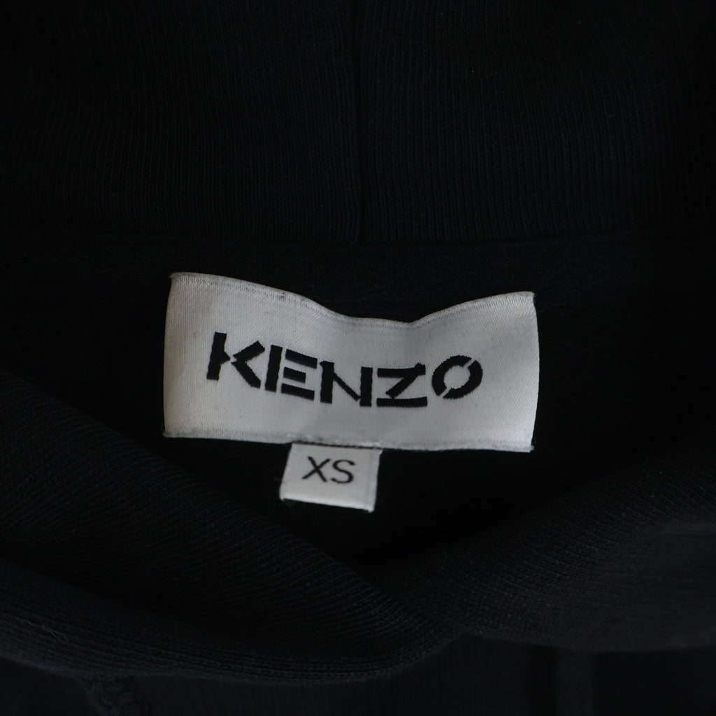KENZO(ケンゾー) フロント刺繍 プルオーバーパーカー ブラック レディース FB62SW8714MX
