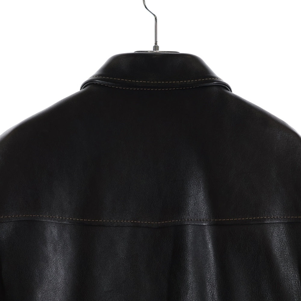THE FLAT HEAD(フラットヘッド) スポーツジャケット シングルライダースジャケット バイカーブルゾン ダークブラウン