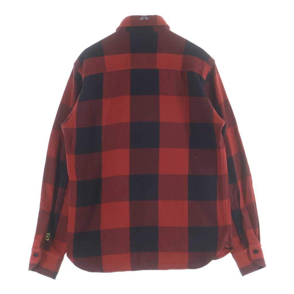 A BATHING APE(アベイシングエイプ) Flannel Check Shirt フランネルチェック 長袖シャツ レッドブラック 007SHF801001X