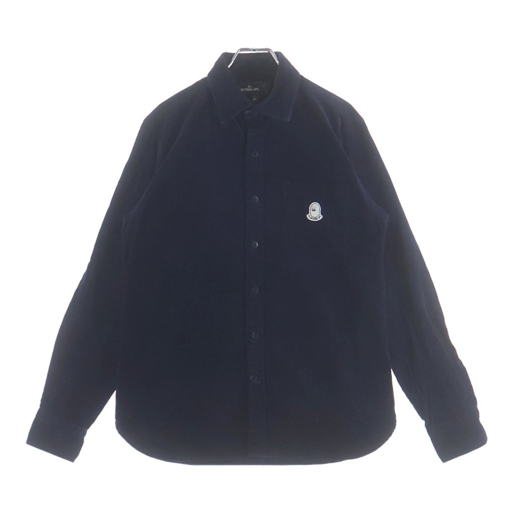 A BATHING APE(アベイシングエイプ) Corduroy LS Shirt コーデュロイ 長袖シャツ ネイビー 007SHF801002X