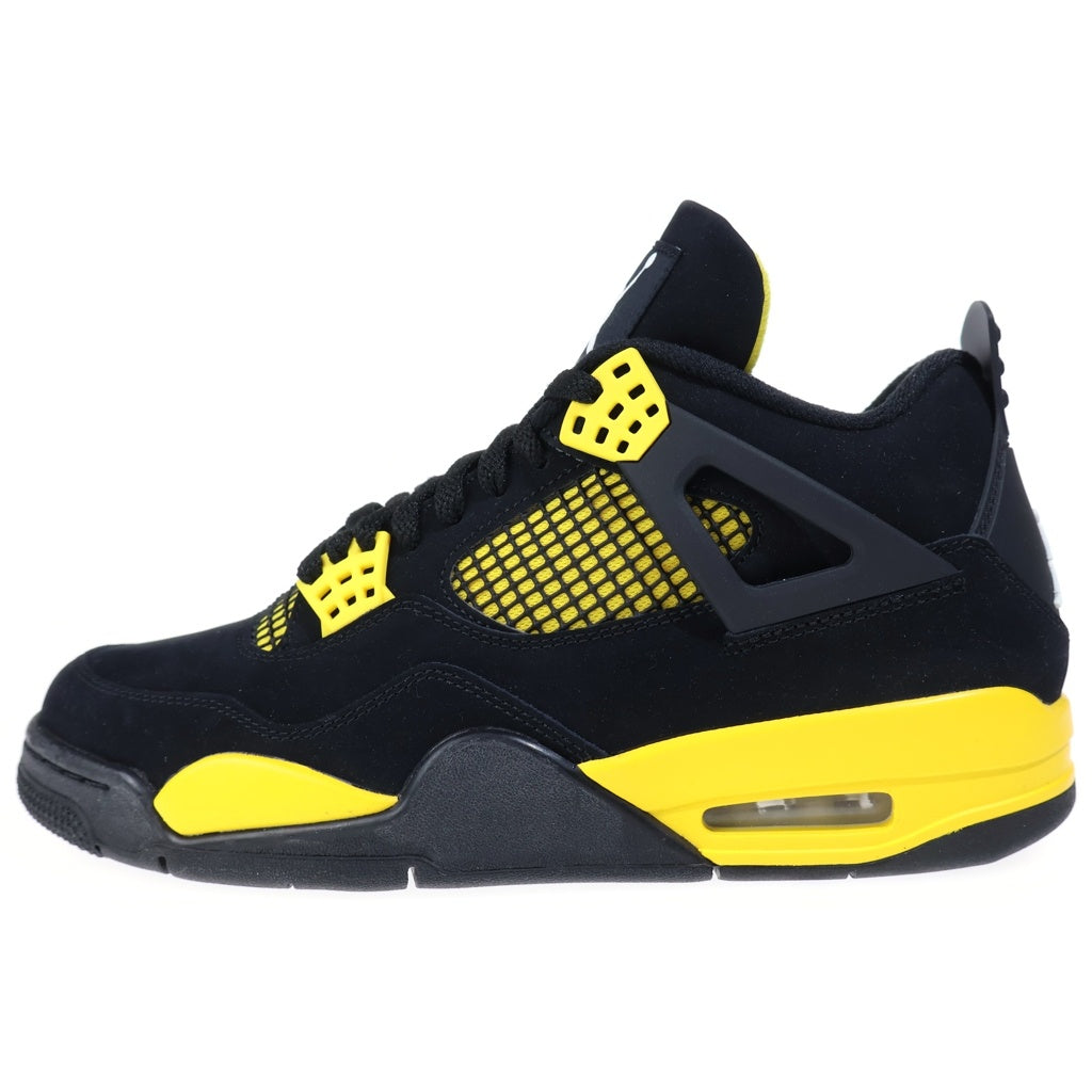 NIKE(ナイキ) AIR JORDAN 4 RETRO THUNDER DH6927-017 エアジョーダン 4 レトロ サンダー ハイカットスニーカー ブラック/イエロー US9.5/27.5cm