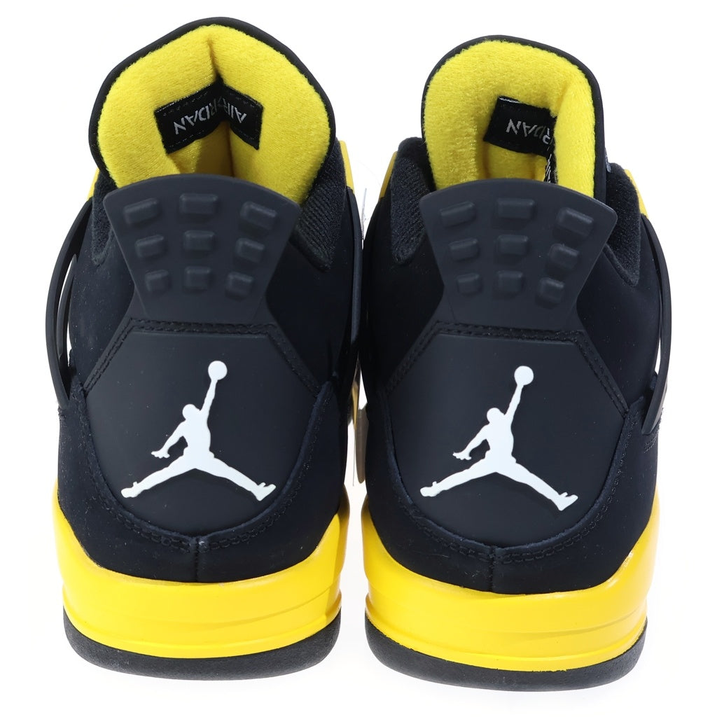 NIKE(ナイキ) AIR JORDAN 4 RETRO THUNDER DH6927-017 エアジョーダン 4 レトロ サンダー ハイカットスニーカー ブラック/イエロー US9.5/27.5cm