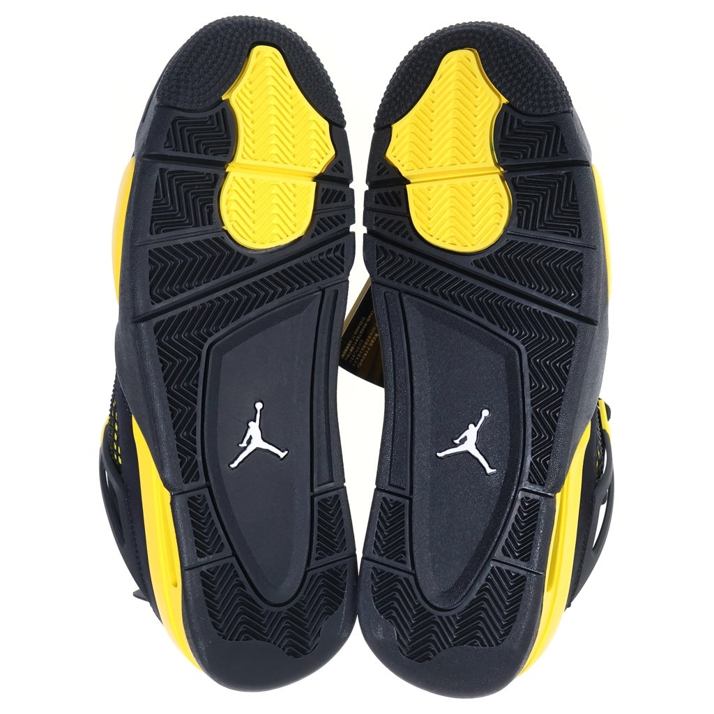 NIKE(ナイキ) AIR JORDAN 4 RETRO THUNDER DH6927-017 エアジョーダン 4 レトロ サンダー ハイカットスニーカー ブラック/イエロー US9.5/27.5cm